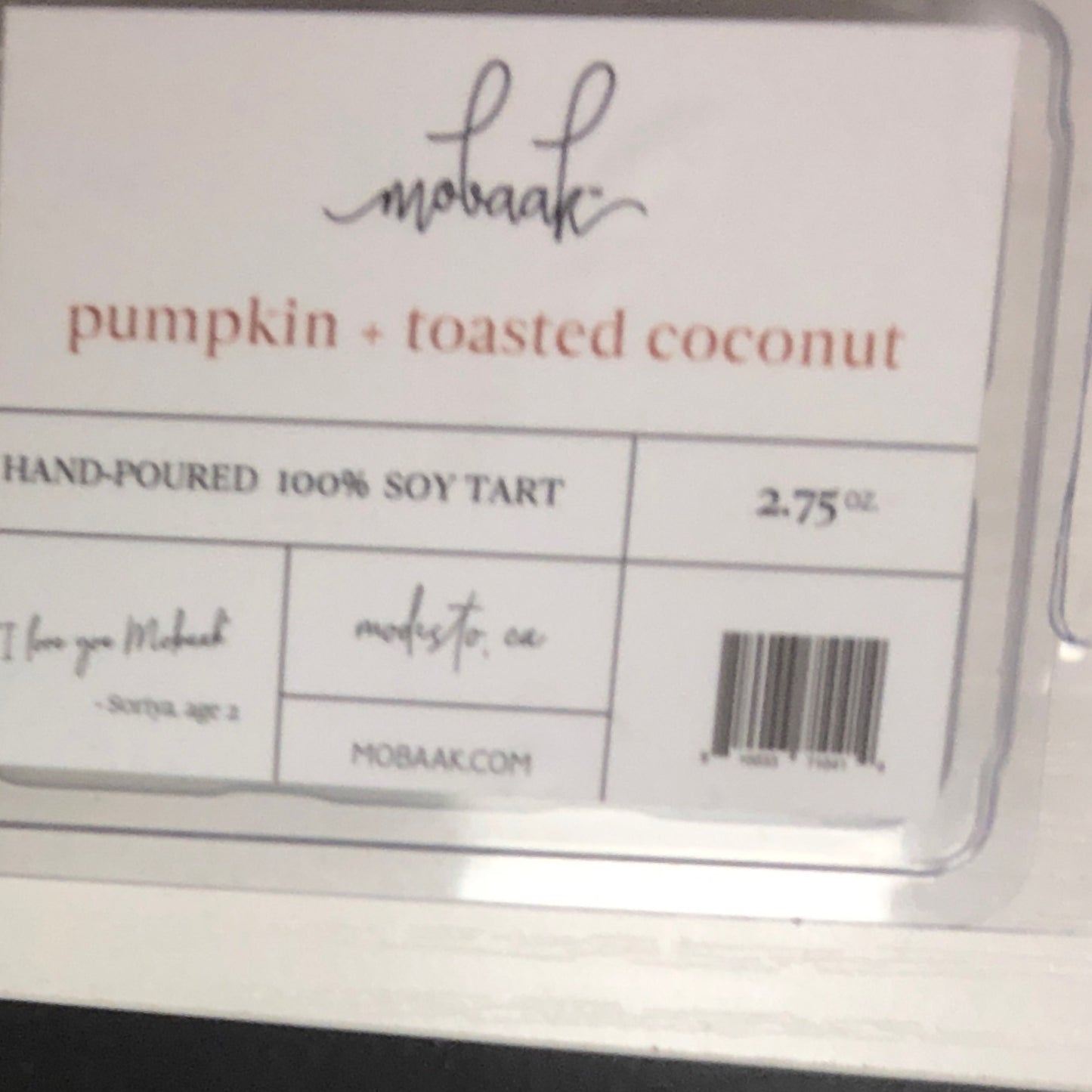 Soy Tarts(Pumpkin+Toasted Coconut)